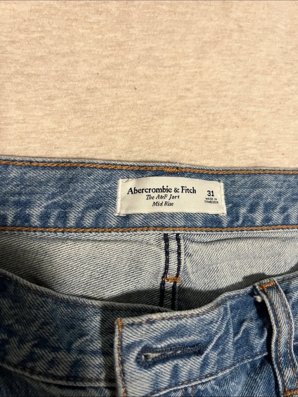 Women’s Light Blue Denim knee shorts - Picture 2 of 3